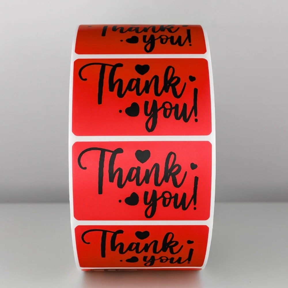 Thank You Stickers Purple Heart | Small Business Packaging Labels Cute